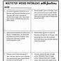 Fraction Word Problems Worksheets With Answers