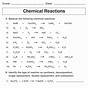Type Of Reactions Worksheet Answer Key