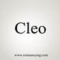 What Does Cleo Do