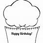 Printable Birthday Cupcake Template