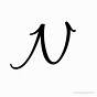The Letter N In Cursive Capital