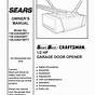Sears Garage Door Opener Instructions