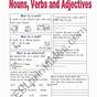 Nouns Verbs Adjectives Worksheets