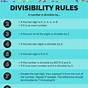 Rules Of Divisibility Worksheets
