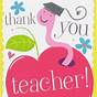 Printable Thank You Cards From Teacher