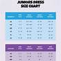 Juniors Medium Size Chart