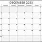 Blank Calendar Printable December 22