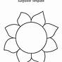 Printable Cut Out Sunflower Template