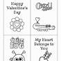 Printable Coloring Valentine's Day Cards