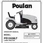 Poulan 42 Inch Riding Mower Manual
