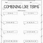 Combining Like Terms Worksheet Doc
