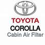 Cabin Air Filter 2013 Toyota Corolla