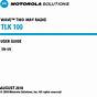 Motorola Tlk 100 User Manual