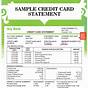 Credit Card Statement Sample