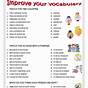 Esl Vocabulary Worksheet Intermediate