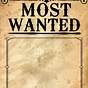 Free Blank Wanted Poster