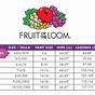 Women's Fruit Of The Loom Underwear Size Chart