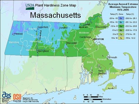 Zones 5 and 6 Massachusetts Agricultural Zones