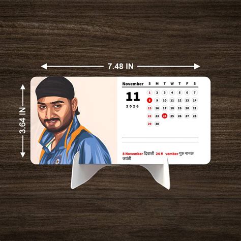 SKIN FACTORY Cricketar Stylish Desk Calendar Made With Premium Paper ...