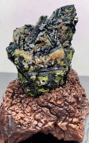 1.58LB TOP Natural Epidote Quartz Cluster Crystal Mineral specimen ...