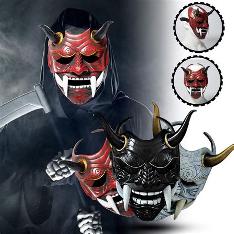 Купить Японская маска Hannya Oni, полнолицевая латексная маска Evil De ...