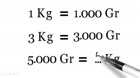 perhitungan kilogram ke gram