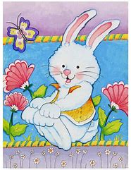 Image result for Bunny Painting Flowers