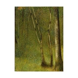 Georges Pierre Seurat The Forest At Pontaubert Canvas Art Multi