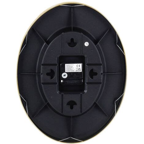 Reloj de pared de oro blanco con termómetro e higrómetro, 27 x 34,5 cm