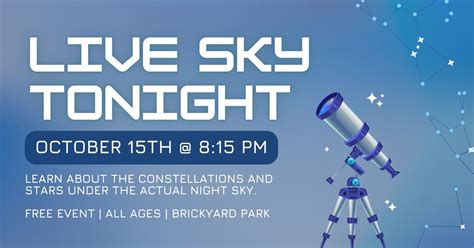 Live Sky Tonight, Brickyard Park, Hastings, 15 October 2025 | AllEvents