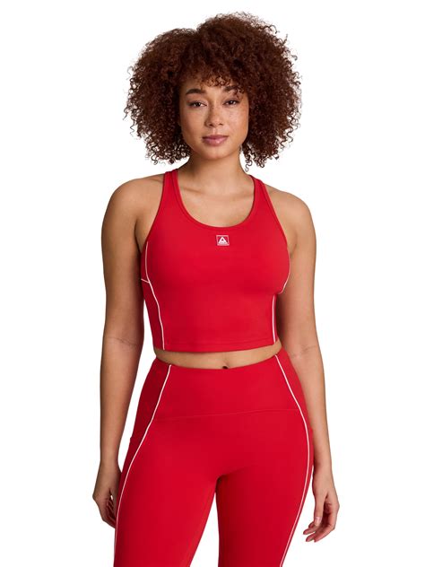 Reebok Women's Team Player Cropped Bra Tank with Removable Cups ...