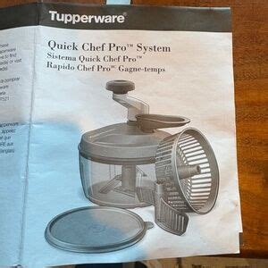 Tupperware | Kitchen | Tupperware Quick Chef Pro System Manual Food ...