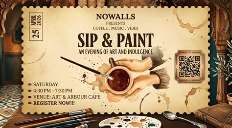SIP & PAINT Tickets, Art & Arbor Cafe, Secunderabad, 25 April 2026 ...