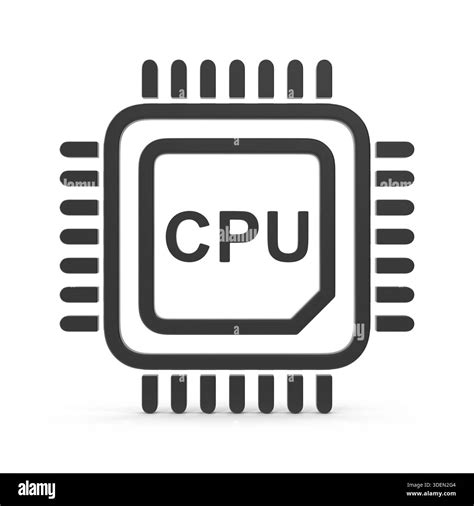Chip processing unit icon Black and White Stock Photos & Images - Alamy