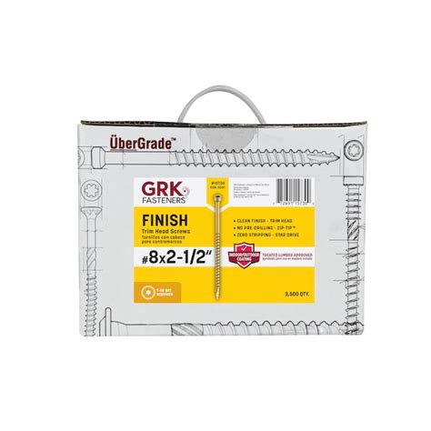GRK Fasteners 8 x 2-1/2-in Polymer Exterior Trim Screws (3500-Per Box ...