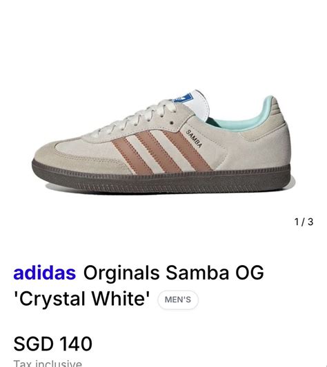 Authentic Adidas Originals Samba OG 'Crystal White' - Size 5.5, Women's ...