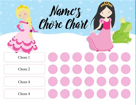 Childrens Chore Charts Printable