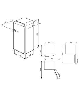 Smeg 60cm Orange 1950s Style Refrigerator