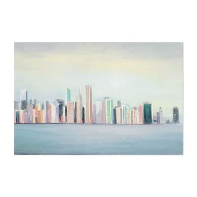 New York City New York Skyline Blue Illustrations Art Printposter