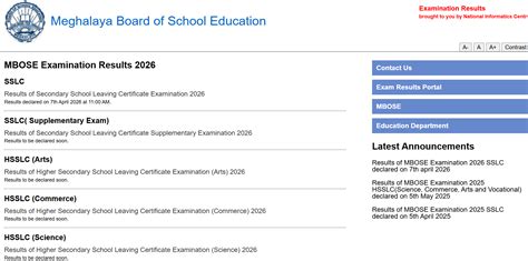 MBOSE SSLC class 10th result 2026 released at megresults.nic.in: Direct ...