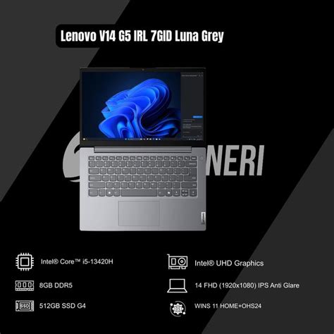 Jual laptop Lenovo V14 G5 IRL 7GID Luna Grey Intel Core i5 13420H 8GB ...