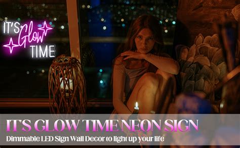 Amazon Com It S Glow Time Neon Sign Party Decorations Pink White