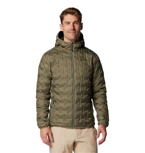 Columbia Men's Delta Ridge II Down Hooded Jacket, Stone Green, Medium ...