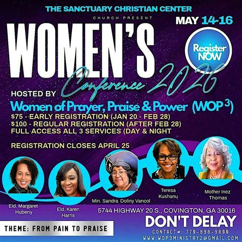 WOP3 Woman’s Conference - From Pain to Praise, The Sanctuary Christian ...