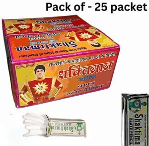 Shaktiman White Chalk Full Box (25 Packets) -Dust, Smooth Writing WHITE ...
