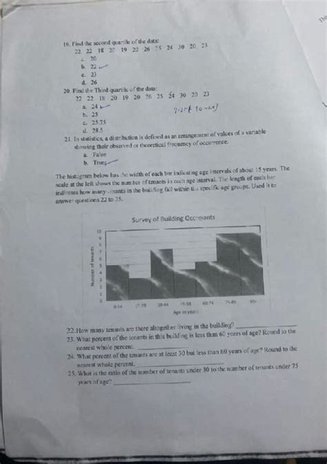 Find the second quartile of the data: 22 22 18 20 19 20 26 25 24 30 20 23..