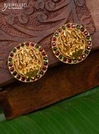 Antique earring lakshmi design with kemp stones – Prashanti Sarees