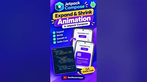 Expand & Shrink Animation in Jetpack Compose | Kotlin Android Tutorial ...