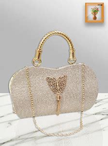 Magnifique White Sling Bag White Party Wear Clutch / Sling Bag for ...