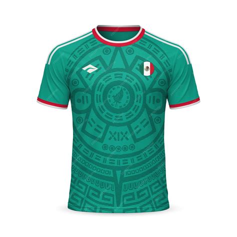 3d realistic home soccer jersey mexico national team template for ...